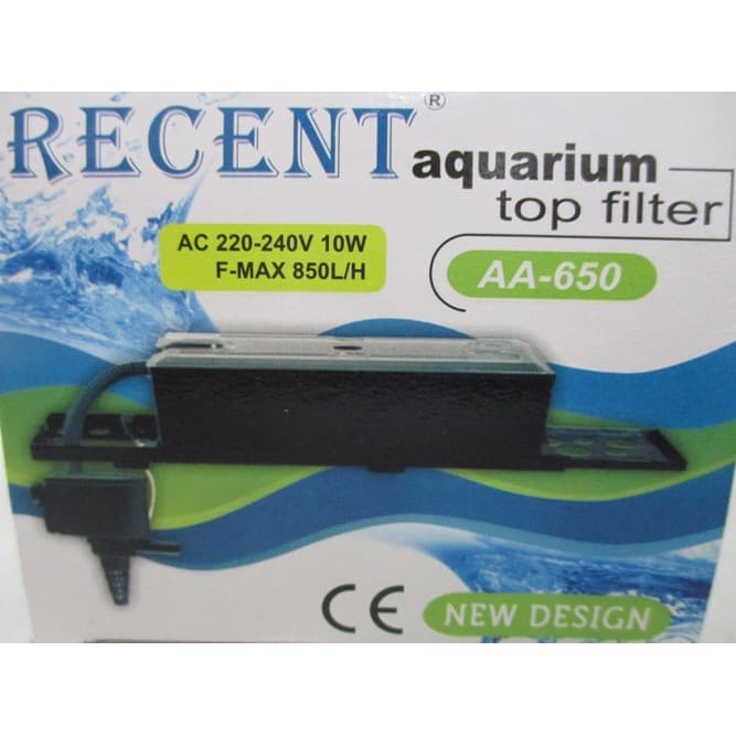 Saringan Filter Atas Top aquarium RECENT AA-650 F-Max 850L/H 10w