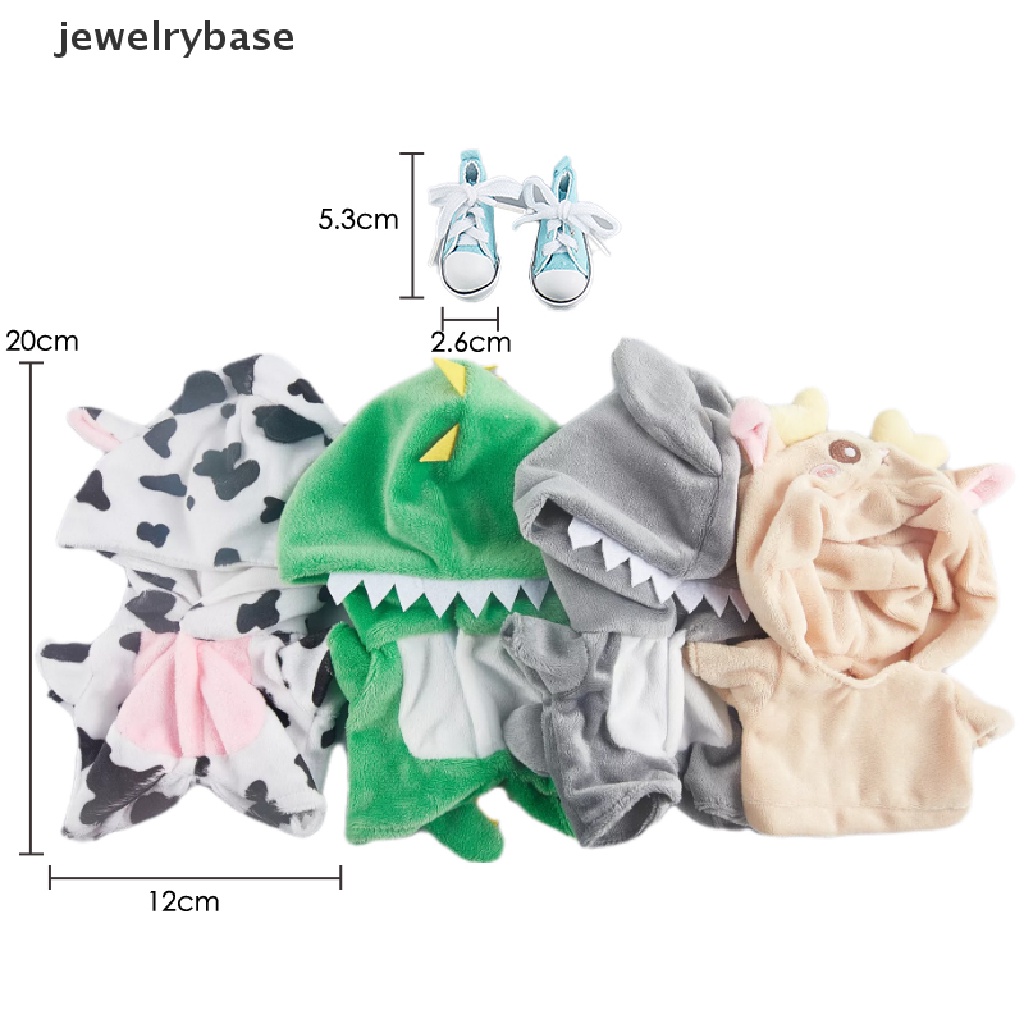 (jewelrybase) Mainan Piyama Onesie Dinosaurus 20cm Untuk Aksesoris Boneka