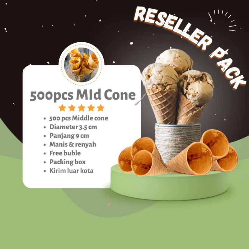 

PAKET 500pcs Middle Cone 3.5cm