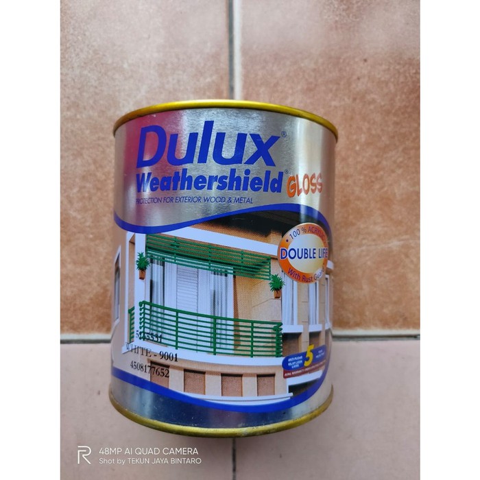 Dulux Weathershield Gloss Cat Kayu Besi Eksterior 1KG