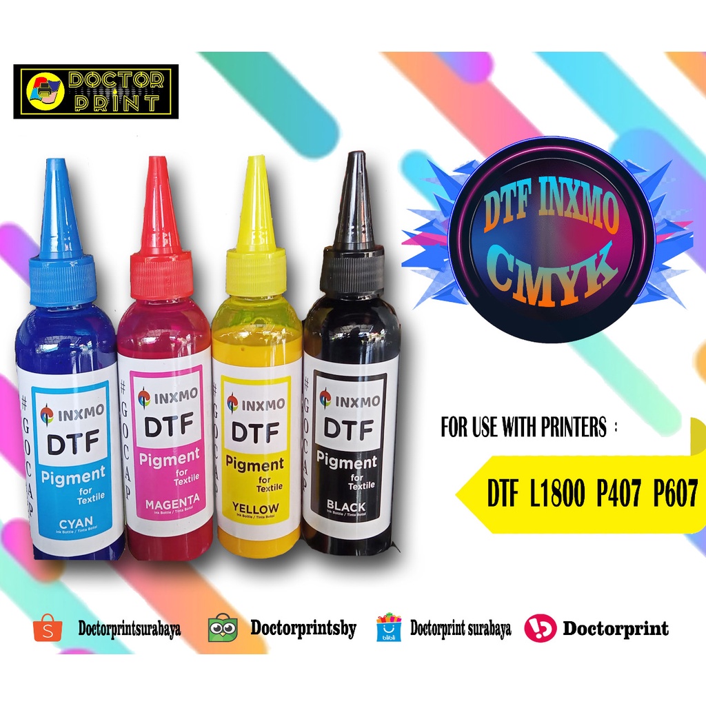 Tinta DTF Digital Transfer Film INXMO CMYK