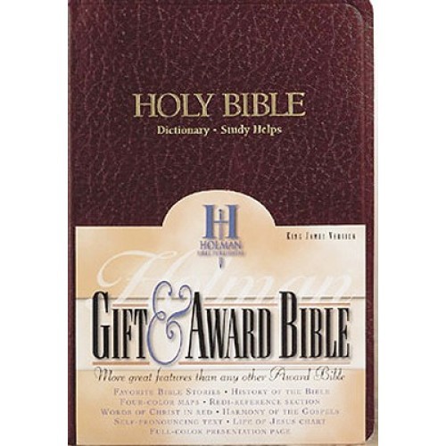 KJV Gift & Award Bible- Burgundy Imitation Leather - 9780879814632