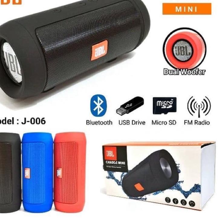 Paling Disukai.. Portable Wireless Speaker J JBL J-006 Charge Mini II Bluetooth Super Bass J006