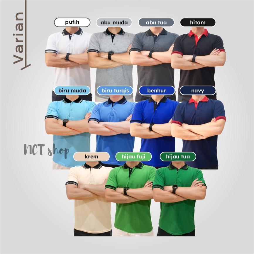 Nctshop Kaos polo bahan PIQUE - polo shirt-2