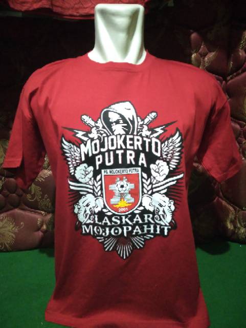 Kaos MP Mania PSMP Mojokerto Putra Laskar Mojopahit Merah 2001 Terbaru Lokal 2019