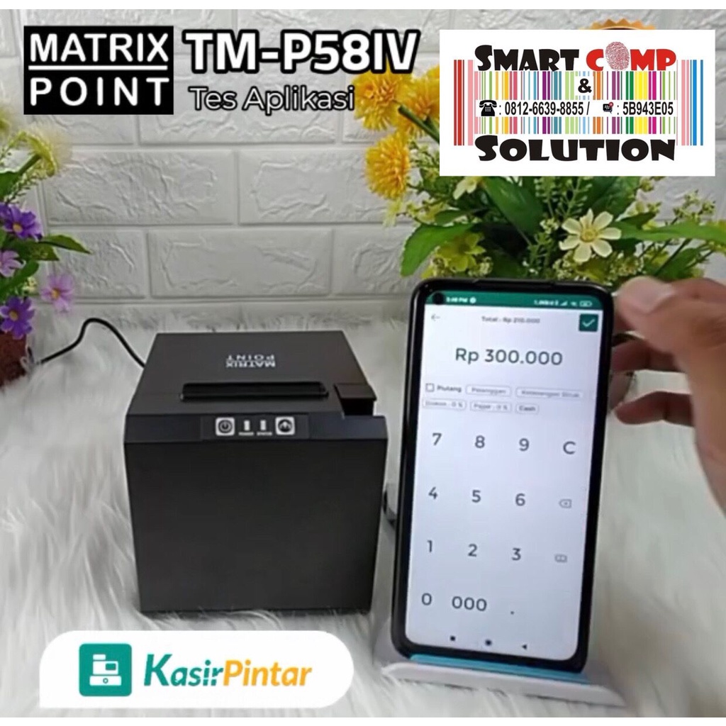 Printer Kasir Thermal Matrix Point TMP-58IV / TM-P58IV Bluetooth 58mm