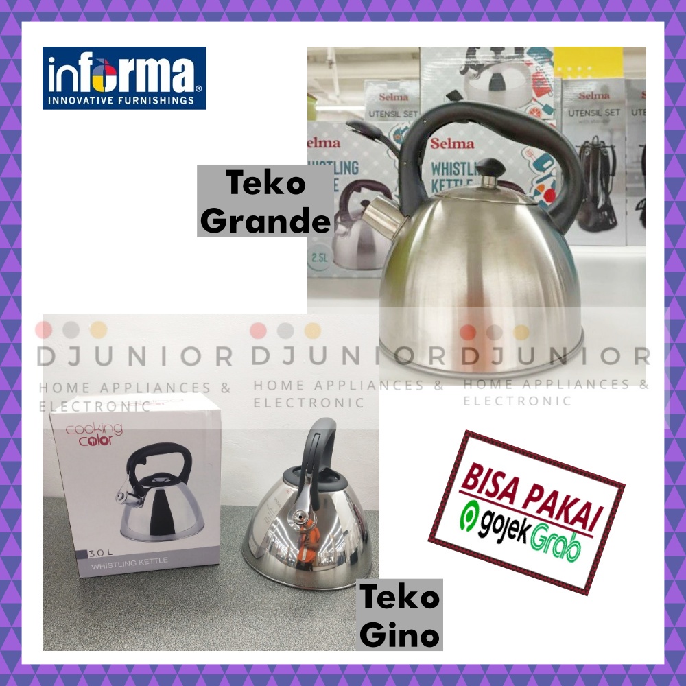 INFORMA - GINO GRANDE TEKO AIR KETEL KETTEL / CERET SIUL / PEMANAS AIR WHISTLING KETTLE