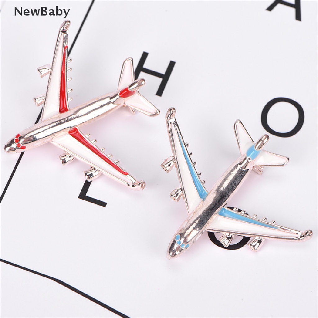 Bros Bentuk Pesawat Kecil Bahan Alloy Warna Biru