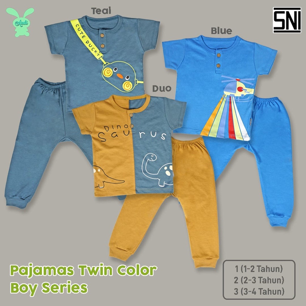 Aruchi Baby Setelan PIyama Retro Twin Boy &amp; GIrl - Piyama Anak