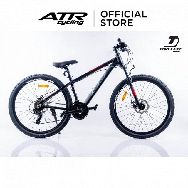 United Bike Sepeda Gunung Detroit Neo 1 27.5 Inch (Hitam-Merah-Abu-Abu) MTB