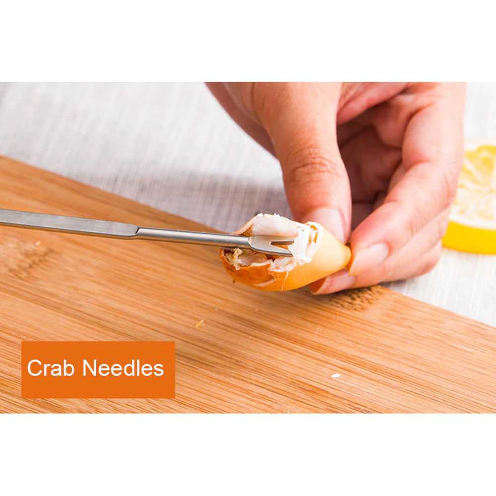 Alat Penghancur Cangkang Kepiting Crab Crackers 6PCS Peralatan Pemecah Tempurung Lobster Stainless Steel Berkualitas