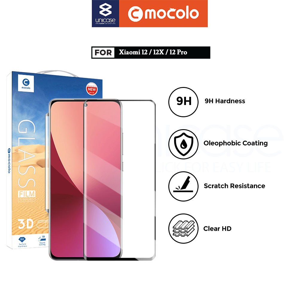 Jual Tempered Glass Xiaomi 12/12X / 12 Pro Mocolo 3D Glass 9H Full
