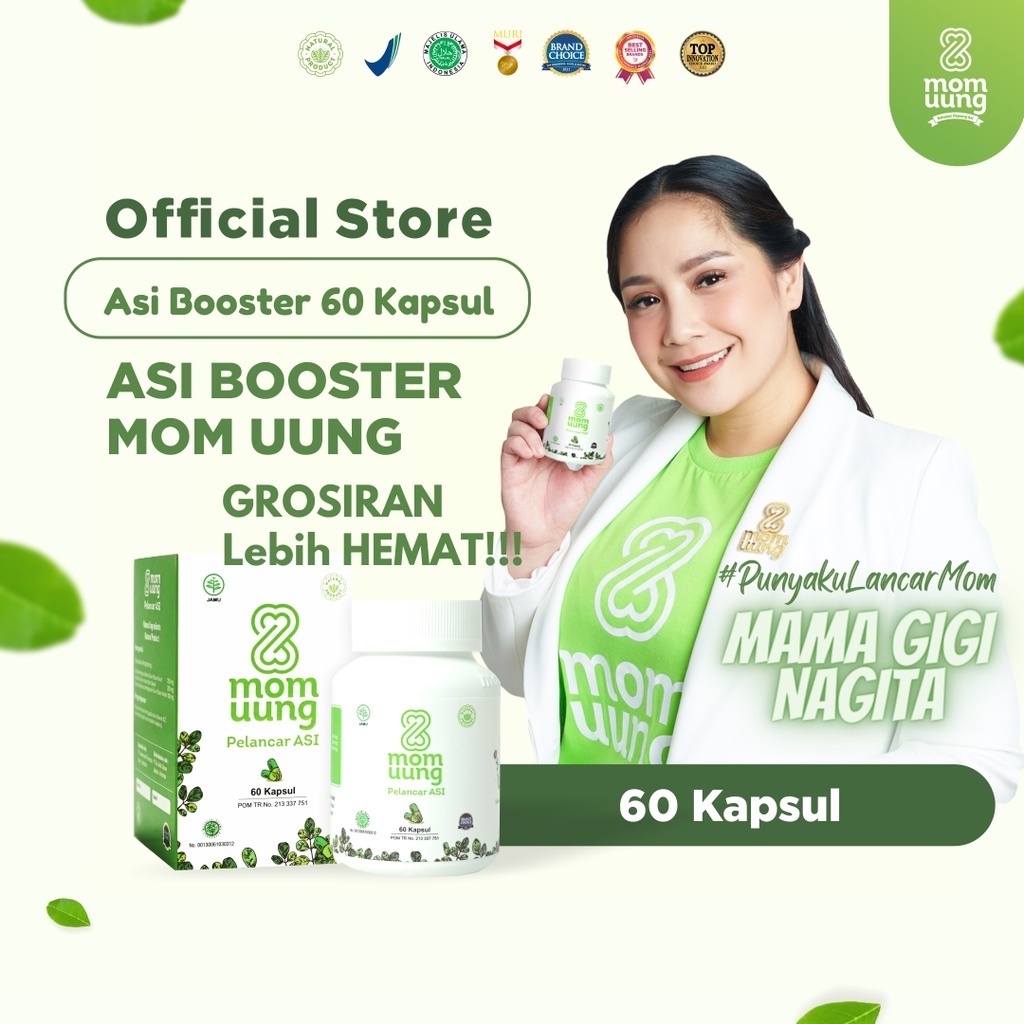 MOM UUNG 60 Kapsul Herbal Grosir Kelorcap Momuung ASI Booster Pelancar ASI