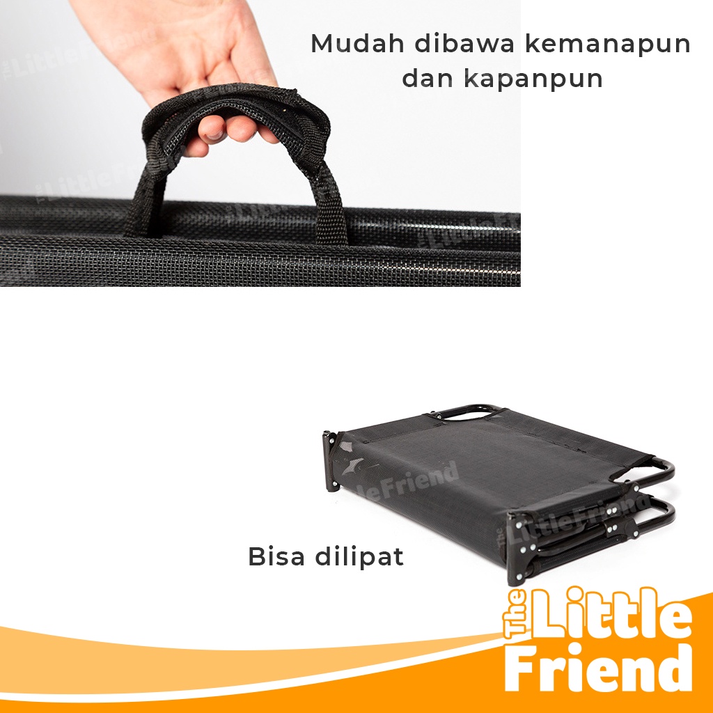 Elevated Bed Hewan Anjing Kucing Mudah Dirakit Bisa Dilipat Portable Ukuran Large