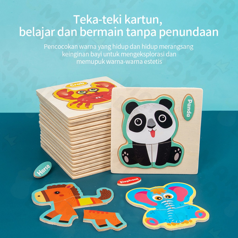 Mamibayi Puzzle anak mainan edukasi anak jigsaw mainan puzzle