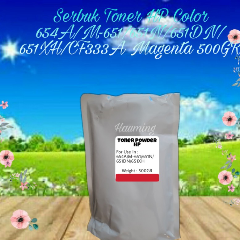 Serbuk Toner Powder Color Refill HP 654A M651 M651N M651DN M 651 651N 651DN CF333A Magenta 500gr