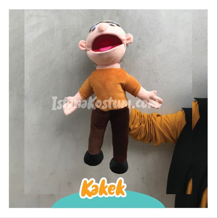 Muppet 50cm Karakter Kakek|Peraga Dongeng|Hand Puppet Boneka Tangan