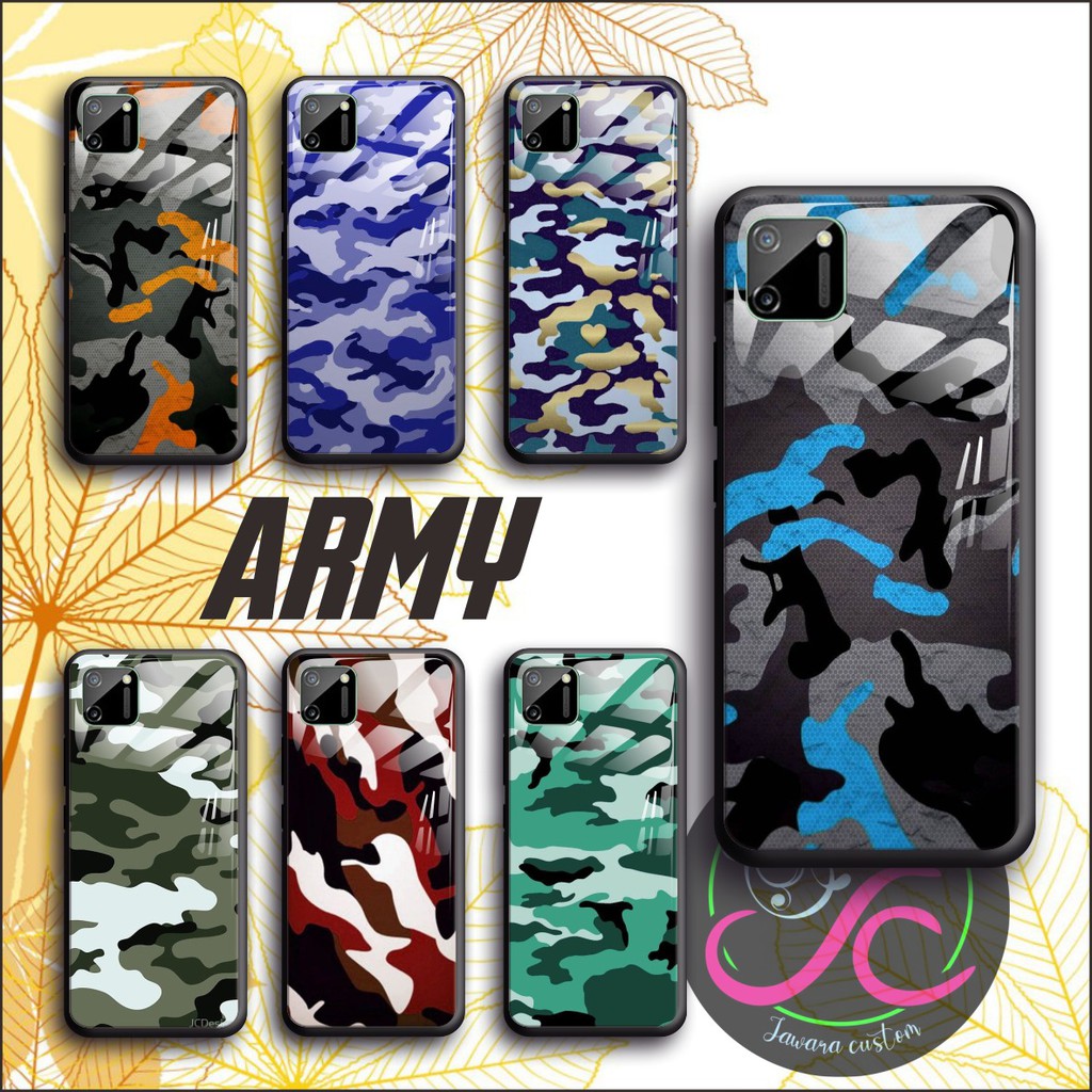 JW08 Case ARMY back case glass oppo a3s a31 a7 f9 a5s a71 a83 f1s f5 f7 a91 a92 a5 a9 2020 ETC