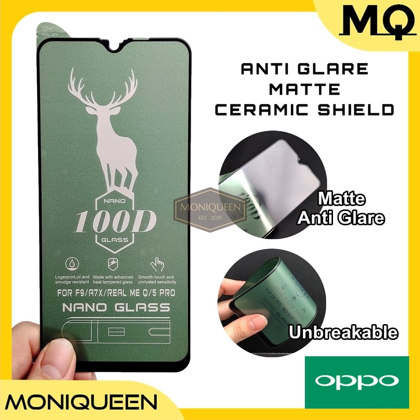 Jual MATTE ANTI GLARE CERAMIC SHIELD NANO TEMPERED GLASS OPPO A96 A76
