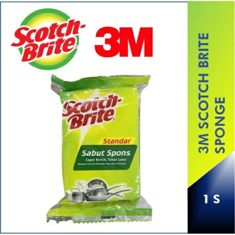 (COD/Free ongkir) Spon Scotch brite asli tebal cuci sabut serbaguna