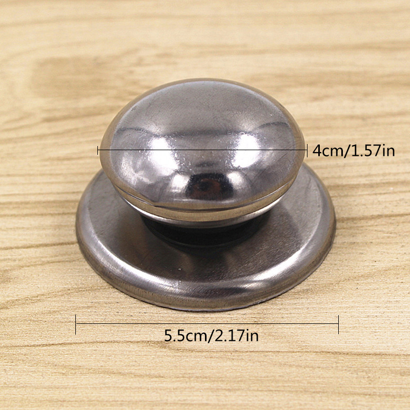 Knob Handle Tutup Panci Bahan Stainless steel Bentuk Bulat