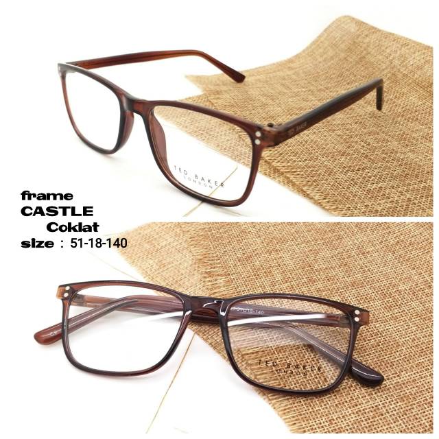 Frame Kacamata Trendy, Kaca mata Terbaru Castle, Kacamata Minus, Kaca mata Anti Radiasi, dan Plus