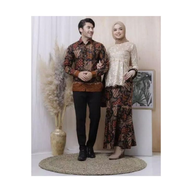 Set Kebaya Brokat Roro //M.L.XL.XXL Kemeja Pria Lengan Panjang • Batik Couple Kondangan • Kebaya Modern