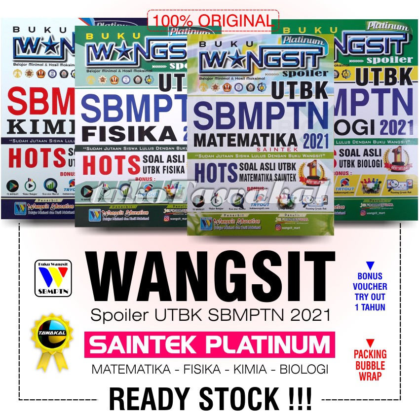 Buku Wangsit Spoiler UTBK SBMPTN 2021 / SAINTEK Platinum ...