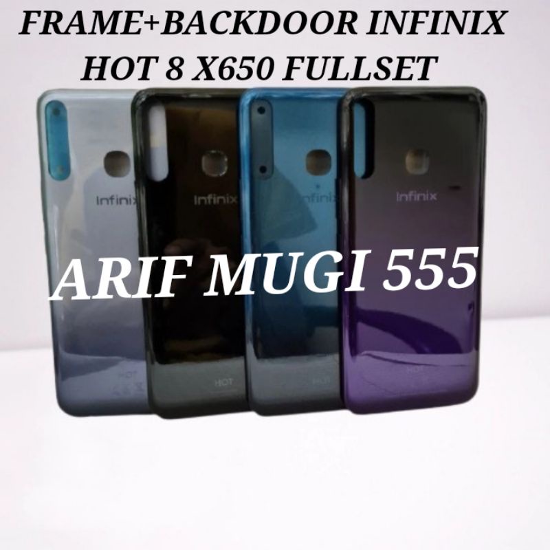 Kesing Casing Housing Fullset Frame Backdoor infinix hot 8 X650 Original