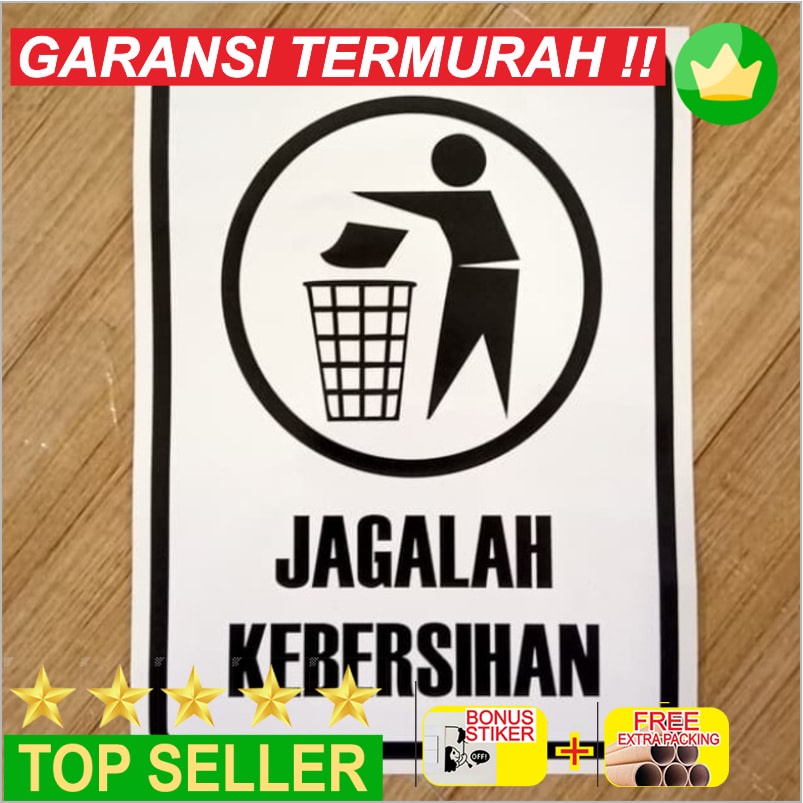 

Terlaris Stiker Jagalah Kebersihan 15x20 Elegan