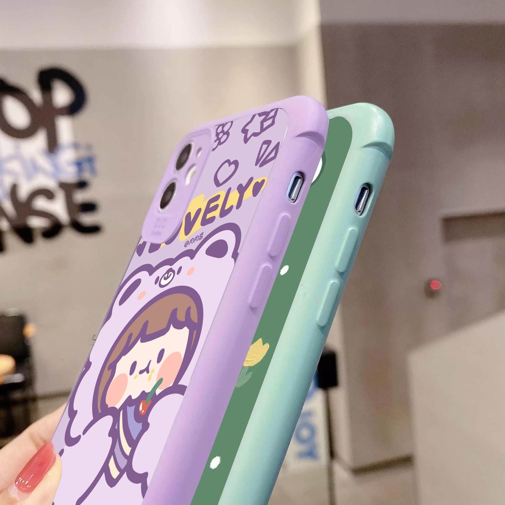 Softcase Macaron Kaca For All Type Hp - MK 45  - Oppo Reno 6 4G - Softcase Oppo A15 - Case Oppo Reno