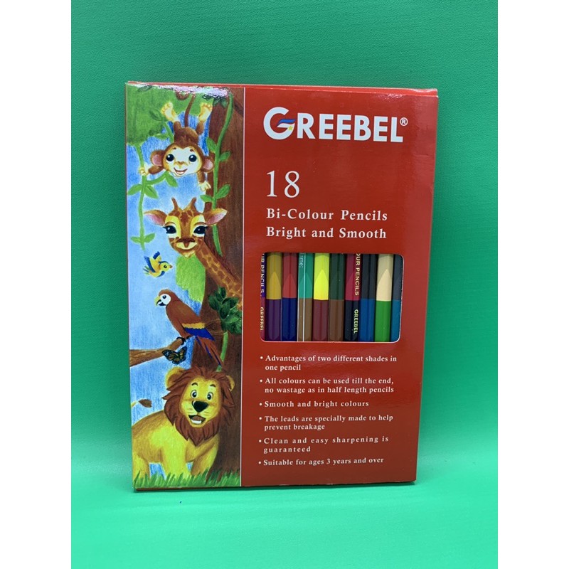 

GREEBEL Pensil Warna Bi Colour isi 18 (36 warna) 7218