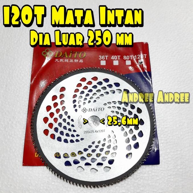 Produk Terbaik] Mata Pisau Babat Bulat Potong Rumput 120T Round Blade 120 Mata Daito