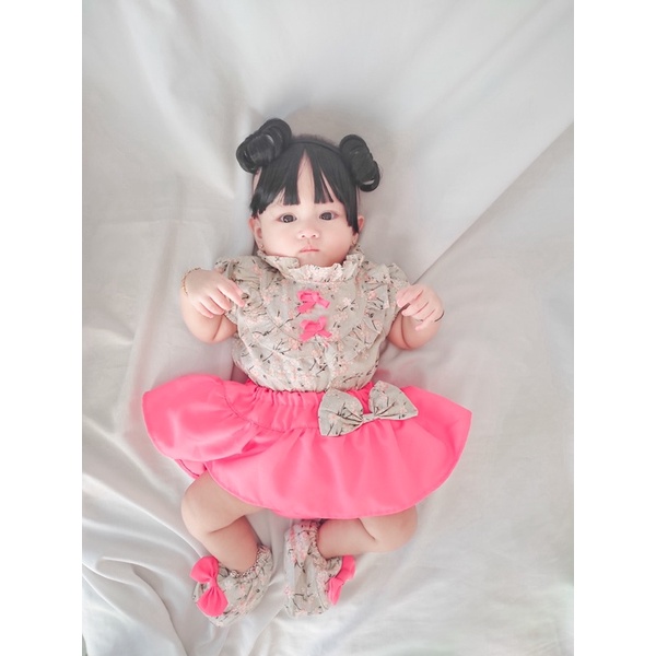 setelan anak perempuan 0-12 bulan baju bayi cewek katun CLAIRE AYLEEN leena BABY set rok mini jumper rok baju anak perempuan balita baby newborn kado newborn baju bayi baru lahir