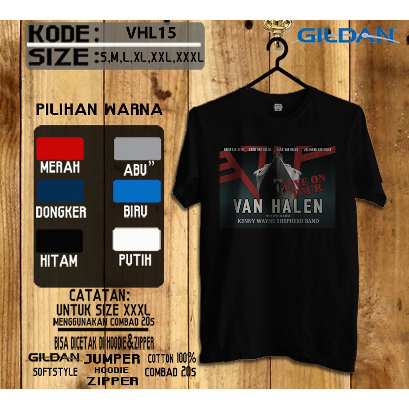 Kaos van halen band original gildan softstyle vhl15