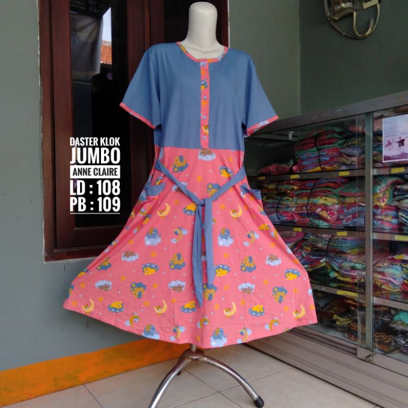 Daster Klok Jumbo Anne Claire motif beruang