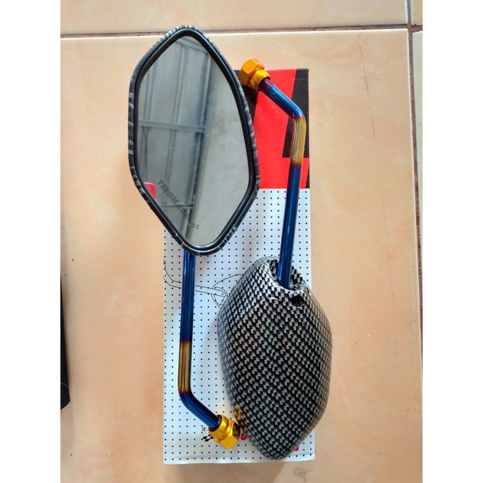 Spion Karbon Twotone 2tone Beat Tangkai Panjang