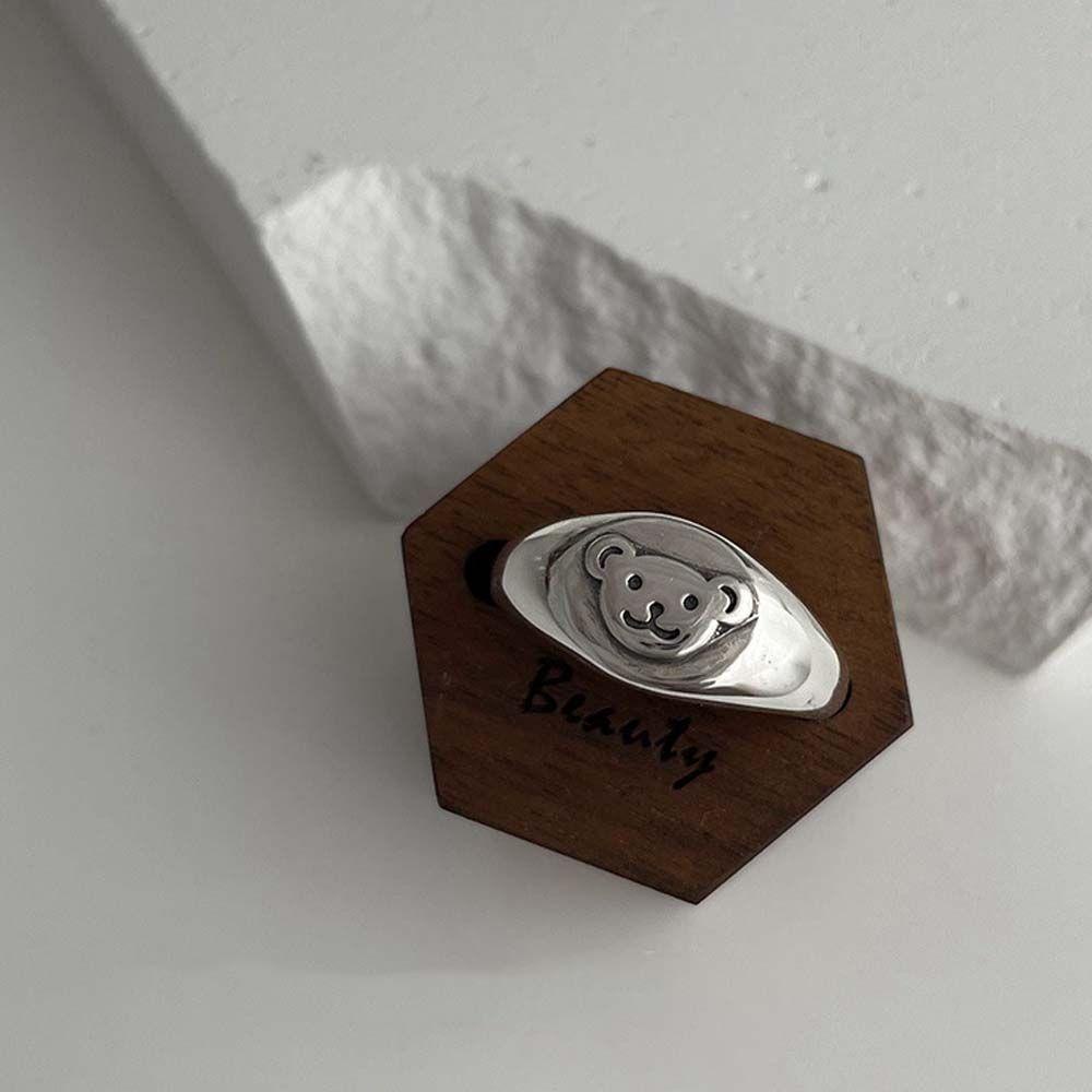 Mxbeauty Cincin Terbuka Wanita Lucu Adjustable Hidung Babi Punk Untuk Anak Perempuan Perhiasan Jari Hollow