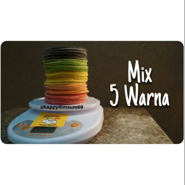 

Kulit Dimsum Pelangi 5 Warna