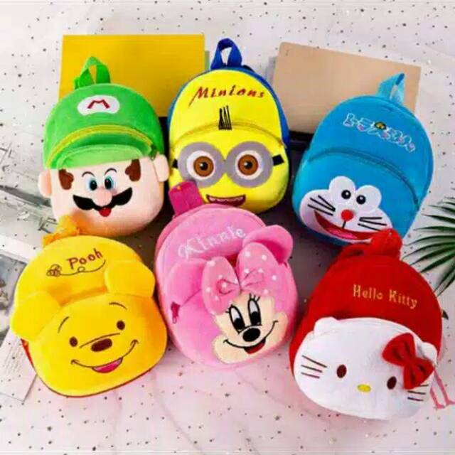 Tas ransel karakter anak lucu //  untuk balita dan anak2  cewe cowo // ghumaisha