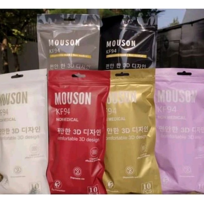 MASKER KF94 MOUSON KF 94 ISI 10 PER PACK | CHASA | WEMASK EARLOOP HEADLOOP HIJAB
