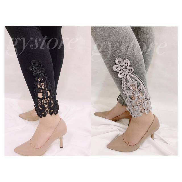 Legging Renda #24 Legging Tebal Import fit to S-XXL Celana Legging Wanita | Legging Jumbo | Legging Tebal