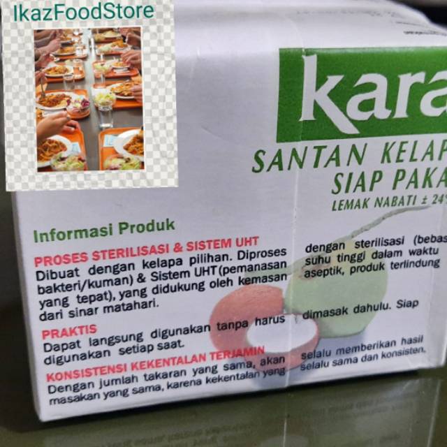 

Kara 200ml santan kelapa lebih rendah lemaknya dari sun kara 200ml atau 3x65ml