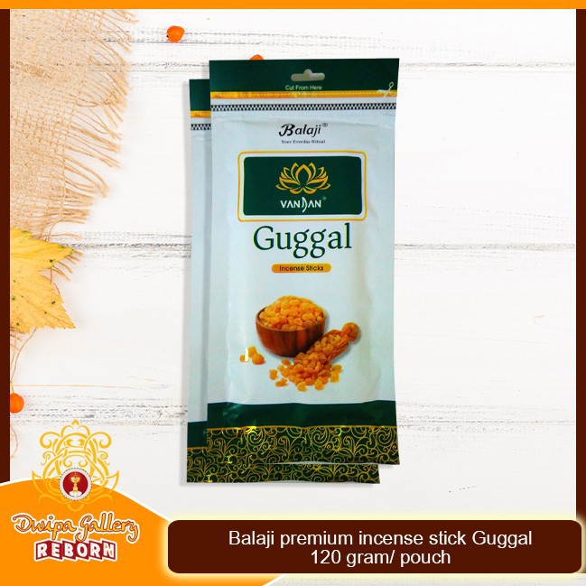 Dupa/ Hio Wangi Balaji premium incense stick Guggal 120 gram/ pouch