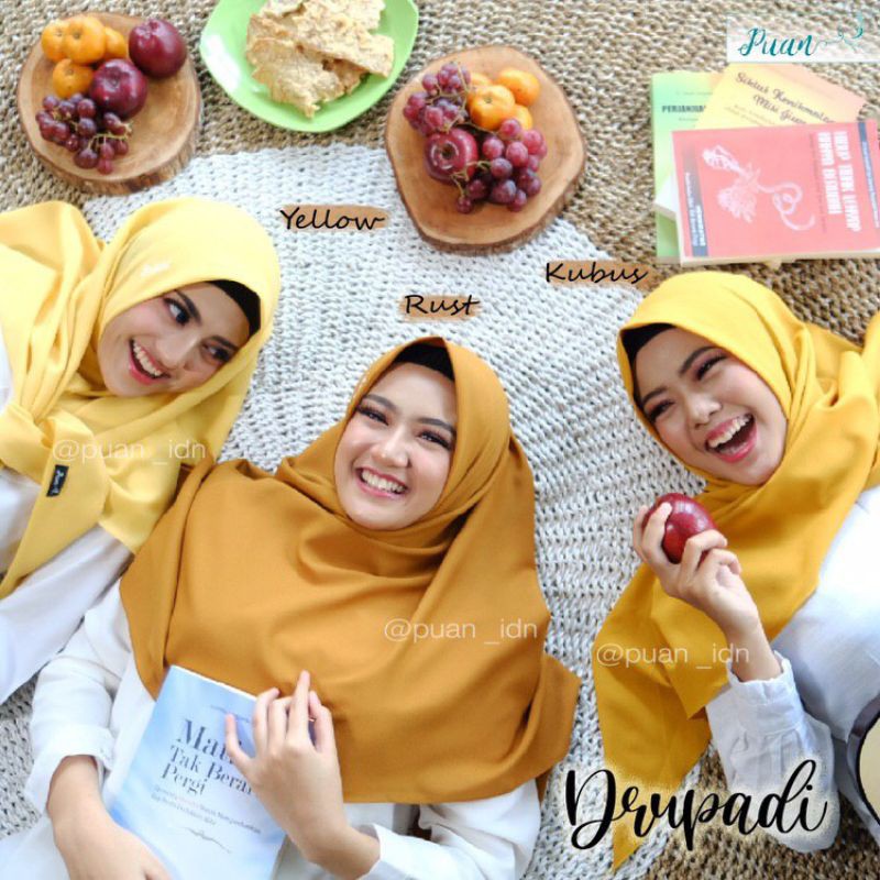 Drupadi by Puan # Khimar Branded # Khimar Polos # Khimar Instan