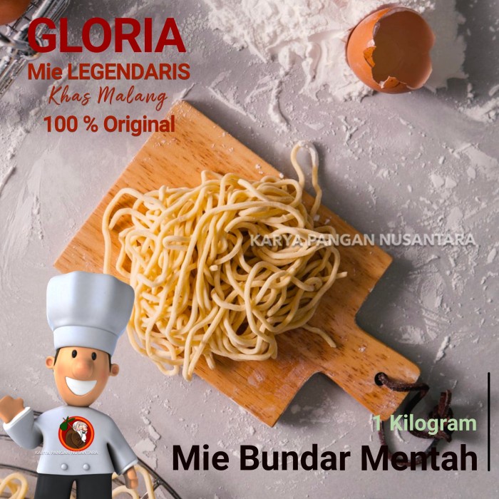 

MIE MENTAH MIE PANGSIT GLORIA MALANG MI PANGSIT MIE MENTAH BUNDAR 1KG