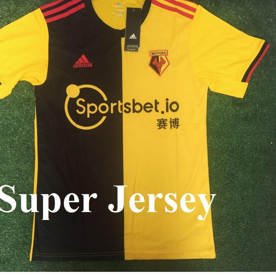 (TERLARIS) Jersey Bola Grade Ori Watford Home 2019 2020 ...