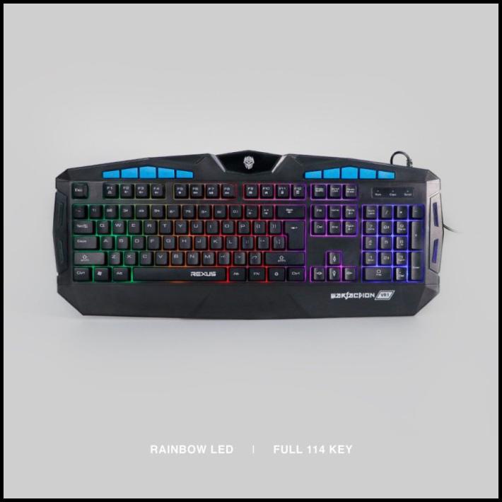 Keyboard+Mouse Set Gaming Rexus Warfaction Vr1 Original Free Mouse Pad