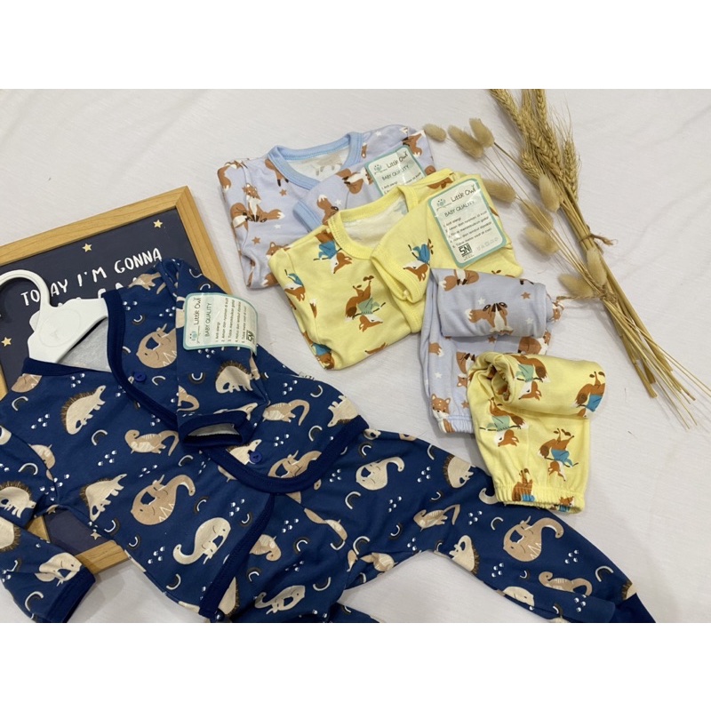 Baju anak setelan panjang piyama bayi boy &amp; girl baju tidur motif by Little Owl