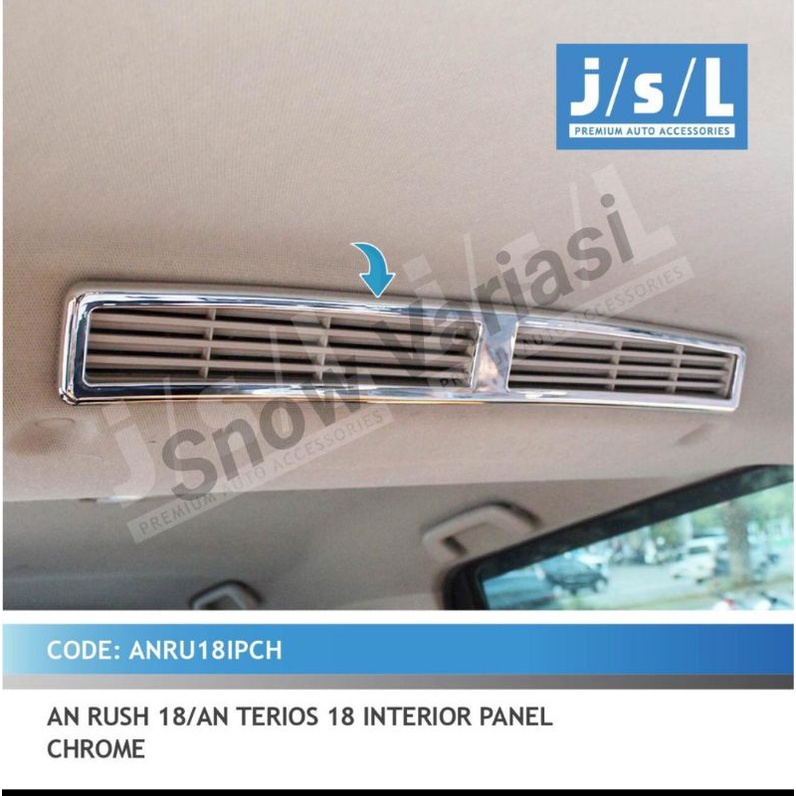 Panel AC Belakang All New Rush Terios 2018 2022 2023 Rear Black Chrome